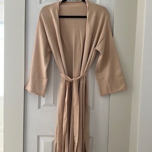Peach duster long cardigan